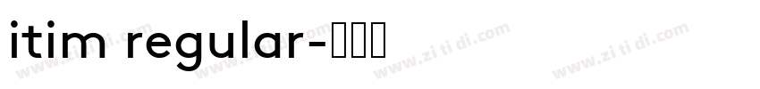 itim regular字体转换